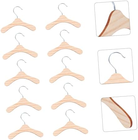 10pcs Pet Clothes Hanger Rack Wooden Dog Apparel Organizer for Home Easy to Install Lightweight and Compact for Keeping Pet Costumes Neat and Dry