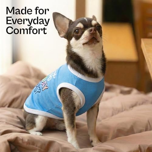 Parisian Pet Dog Shirt – 100% Cotton Shirts for Large Dogs – Sleeveless Puppy Vest – Lightweight and Breathable Pet Apparel – Pullover Summer Dog Clothes - Stretchy Funny T Shirts for Dogs
