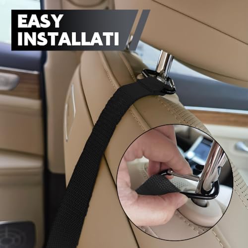 Car Mesh Organizer, Between Seat Car Organizer, Barrier of Backseat Pet Kids, Universal Car Interior Accessories Net Pocket Vehicle Mesh Organizer Suitable for Most Cars, SUVs (Black)