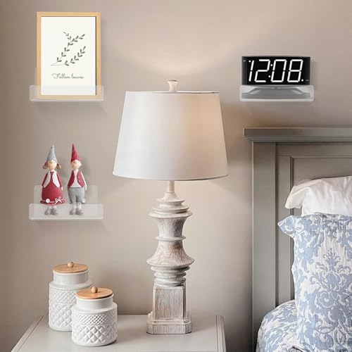 Pack of 3 Wall Mount Shelves for Security Cameras Remote Controls Modern Organization Living Room Bathroom Storage Solut
