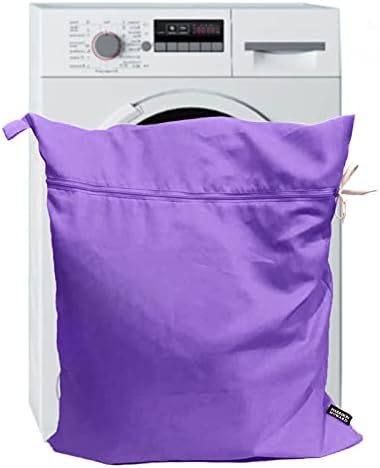 Pet Washing Bag Dog Cat Horse Hair Laundry Bag for Rug Sheet Boots Pets Laundry Helper by Harrison Howard Light Purple