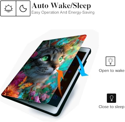 for Microsoft Surface Go 4/3/2/1-10.5" 2021 Tablet Case,Auto Wake/Sleep,Adjustable Stand Protective Cover - Cute Cat