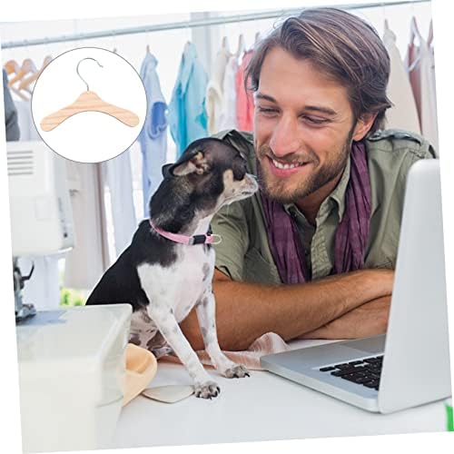 10pcs Pet Clothes Hanger Rack Wooden Dog Apparel Organizer for Home Easy to Install Lightweight and Compact for Keeping Pet Costumes Neat and Dry