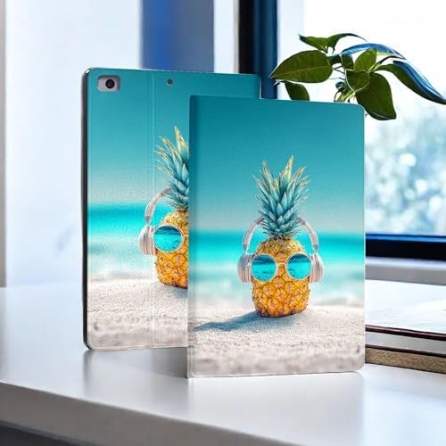 for Microsoft Surface Pro 11/10/9-13" 2024/2022 Tablet Case,Auto Wake/Sleep,Adjustable Stand Protective Cover - Pineapple Headphone