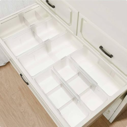 Drawer Organizer Adjustable Drawer Divider Tray with Expandable Retractable Design Removable Partitions Sturdy PP Construction Custom Compartments Suitable for Kitchen Bedroom