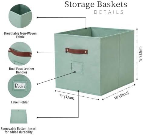 DECOMOMO Storage Bins, Storage Baskets for Shelves