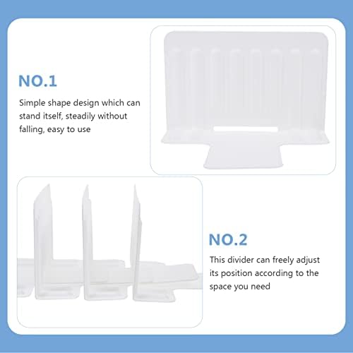 Cabilock 4pcs Separator Storage Dividers for Refrigerator and Desk Organization Premium Plastic Partition Board for Food and Household Items Easy to Use and Clean