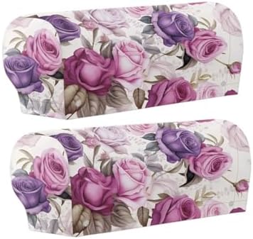 Armrest Covers for Sofa Elegant Rose Chair Arm Covers for Recliner Stretch Armrest Covers Furniture Protector Protect and Decorate Your Sofa