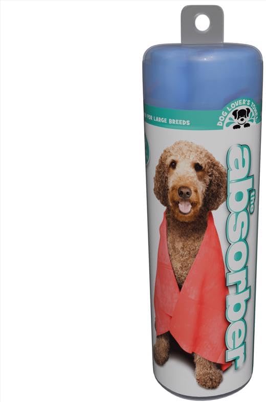 THE Absorber 8122193 Lovers Dog Absorbent Towel Blue