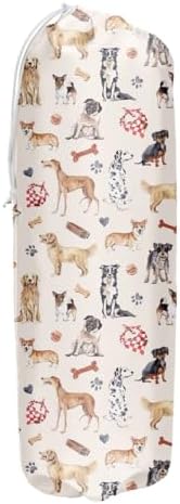 Dogs Plastic Bag Holder Grocery Bag Holder Plastic Bag Storage Organizer | Plastic Bag Holders for Grocery Bags, Cute Dog Home Kitchen Decor, Gifts for Dog Lover Women Mom Grandma