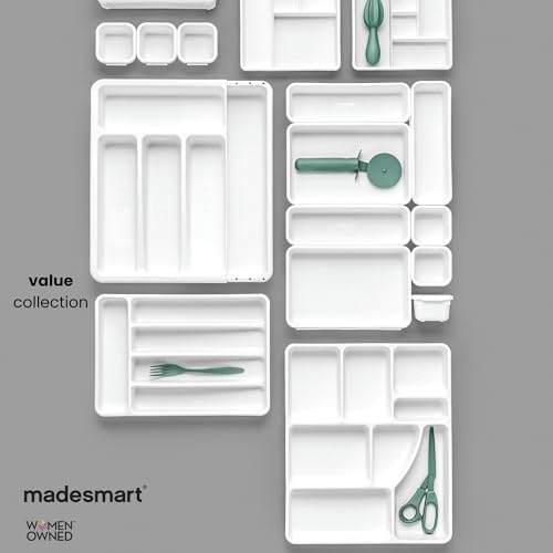 madesmart Classic Junk Drawer Organizer, White