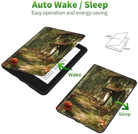 for Samsung Galaxy Tab S5e 10.5" 2019 SM-T720/T725 Case | Slim Leather Smart Cover with Multi-Angle Anti-Slip Stand [Auto Wake/Sleep] Shell for Women Men, Red Mushroom Village