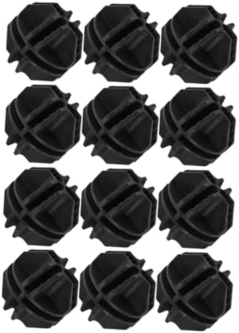 ABOOFAN 12Pcs Black ABS Cube Connectors for DIY Wire Storage Assembly | Tool Free Installation, Deformation Resistant Design, Fits Shoe Racks and Storage Cabinets, PET Cage Use