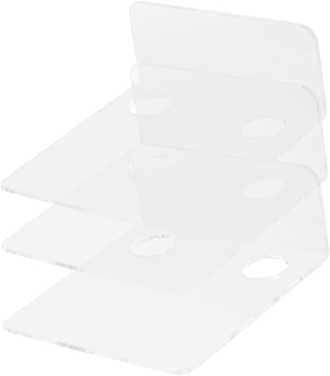 ibasenice 3pcs Monitor Storage Rack Floating Wall Shelf for Speakers and Security Cameras Easy Install Transparent Design for Boys and Girls Room Office and More