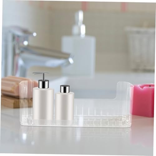 Vanity Organizer Tray Elegant Storage for Makeup and Jewelry Space-saving Design for Bathroom Medicine Cabinet and Kitchen Cabinets Transparent Finish