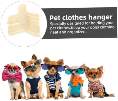 Toddmomy 20pcs Pet Clothing Hangers for Dogs Plastic Rack for Organizing and Drying Pet Apparel Lightweight and Sturdy Design