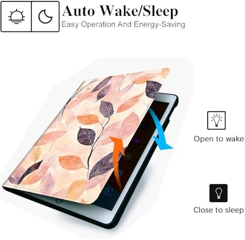 for Microsoft Surface Go 4/3/2/1-10.5" 2021 Tablet Case,Auto Wake/Sleep,Adjustable Stand Protective Cover - Watercolor Leaf