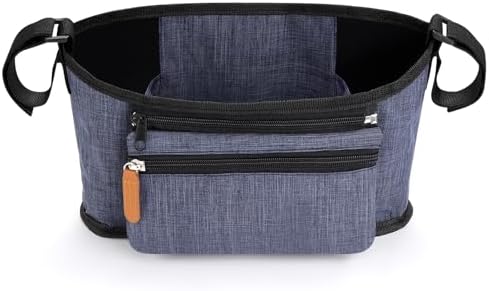 Accmor Universal Stroller Organizer with Detachable Phone Bag, Stroller Bag Caddy Organizer Stroller Accessories for Uppababy, Baby Jogger, Nuna, Doona, Britax Strollers