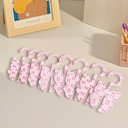 Baby Clothes Dividers for Closet - Set of 8 Wooden Baby Size Closet Dividers Newborn to 24 Months, Newborn Organizer for Girls, Delicate Butterfly Bow Baby Nursery Decor Kit Newborns Gift Baby Shower