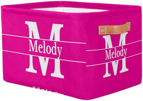 Custom Storage Baskets Hot Pink Initial Letter Storage Bins Boxes