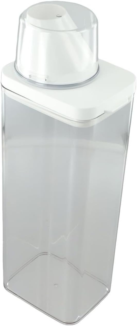 Laundry Detergent Container 1900ml Airtight Powder Storage Box with Measuring Cup Leak for proof Dispenser for Liquid Soap Cleaning Supplies Large Capacity Kitchen Organizer(1500ml)
