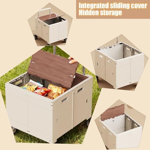 Pet Transport Vehicle, Lightweight, Multi-Functional and Practical Vehicle, Suitable for Shopping, Camping and Storage.(White,63 * 9 * 48)