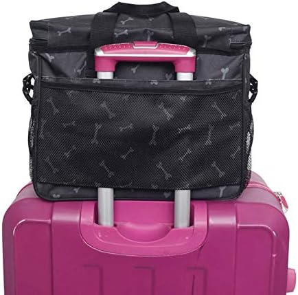 Multifunctional Pet Travel Bag, Large Capacity Dog and Cat Travel Organizer Kit with Food Bags and Partition Board, Portable Storage Bag for Outdoor Trips