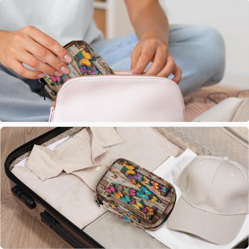 Pill Organizer Box Board Butterfly Letters 7-Day Weekly Medicine Pill Case Travel Pill Container Portable Pill Holder Storage Purse Bag Small Compact Size for Vitamin Supplement Birth Control