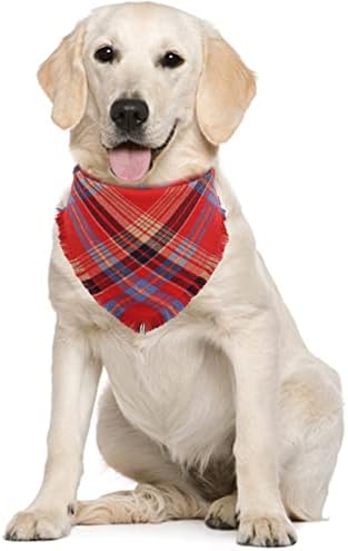 Christmas Dog Bandana Plaid Reversible Triangle Bibs Scarf Accessories