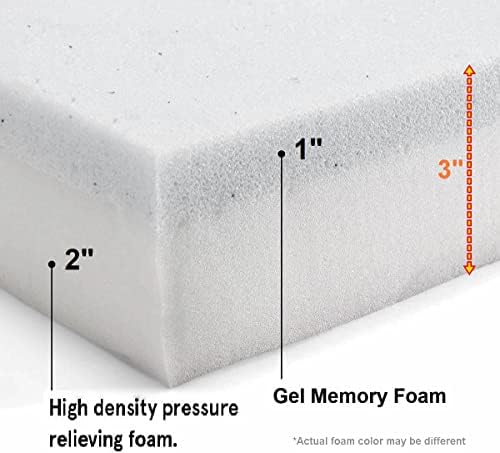 Dogbed4less Memory Foam Platform Dog Bed, Crate Mattress for Orthopedic Joint Relief with Waterproof Removable Cover Extra Large 45X27X3 Space Gray