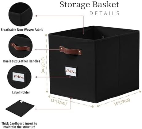 DECOMOMO Storage Bins, Storage Baskets for Shelves