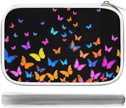 Large Cute Pencil Case, Colored Pen Pouch With Zipper Storage And Organizer Colorful Orange Monarch Butterfly