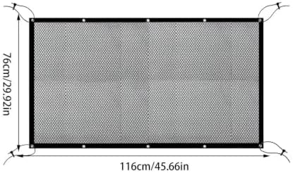 Car Pet Mesh Barrier for RAM Promaster 2500 City | Elastic Drawstring Setup Secures Driving Space. 116x76 Centimeter Woven Mesh Deflects Animal Claws.