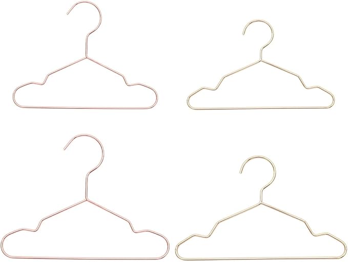 ORFOFE 4pcs Pet Clothes Hangers for Dogs Cats Iron Hanging Rack Non- Design for Organizing Pet Apparel Random Colors