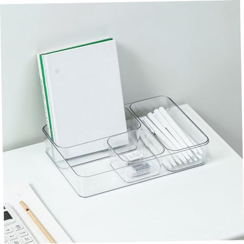 PRETYZOOM 1Set Clear Drawer Organizer Set Versatile Storage for Makeup Office Supplies and Bathroom Essentials Pet Material Stylish Transparent Design Multi