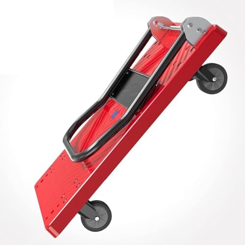 Foldable Platform Cart - Multi-Dimensional Hand Truck with 4 Wheels, Lightweight Plastic Push Cart for Easy Loading & Transport - Ideal for Home, Office & Outdoor Use