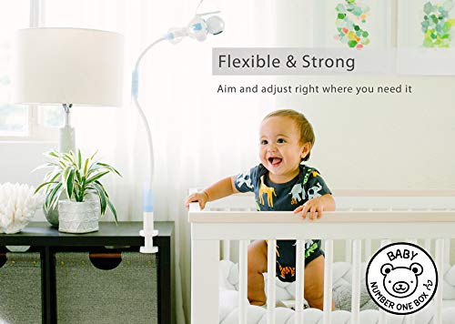 | Universal Baby Monitor Holder with Velcro Strap | Flexible Baby Camera Mount Shelf | No Drilling | A Safer Monitor Stand for Your Baby