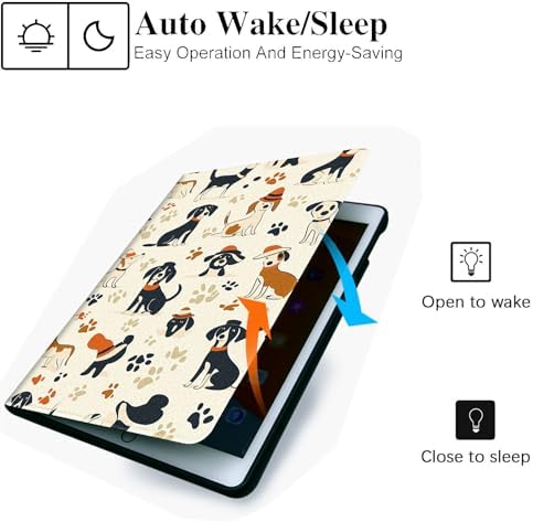 for Microsoft Surface Pro 8-13" 2021 Tablet Case,Auto Wake/Sleep,Adjustable Stand Protective Cover - Cartoon Dog Pattern