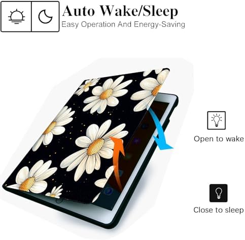 for Microsoft Surface Pro 11/10/9-13" 2024/2022 Tablet Case,Auto Wake/Sleep,Adjustable Stand Protective Cover - Daisy