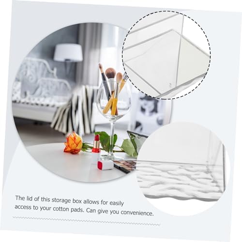Wall Mounted Cotton Pad Storage Box Durable Organizer for Makeup Eggs Cotton Swabs and Beauty Accessories Space Saving Design for Bathroom Convenience Sturdy Pet Material
