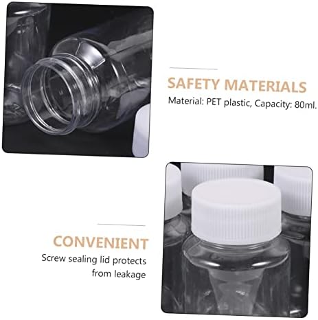 10pcs Empty Bottles with Caps Medicine Container Travel Bottle Clear Plastic Containers Makeup Containers Plastic Squeeze Bottles for Liquids Bottle Container Vial