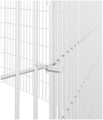 Silver 12-Panel Collapsible Galvanized Iron Dog Kennel Octagonal Pen 31.5" H x 21.3" D x W Lightweight Outdoor Indoor Puppy Crate for Yard Garden Patio