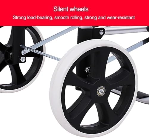 Collapsible Grocery Shopping Cart on Wheels with Insulated Waterproof Bag