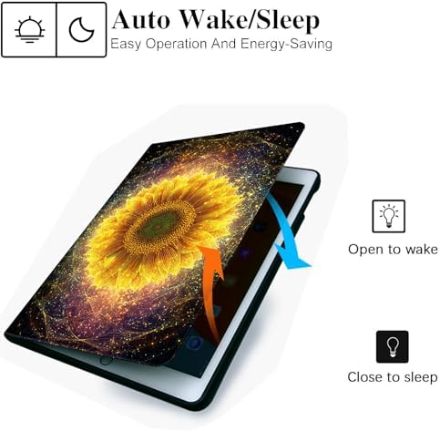 for Microsoft Surface Go 4/3/2/1-10.5" 2021 Tablet Case,Auto Wake/Sleep,Adjustable Stand Protective Cover - Sunflower Starry Sky