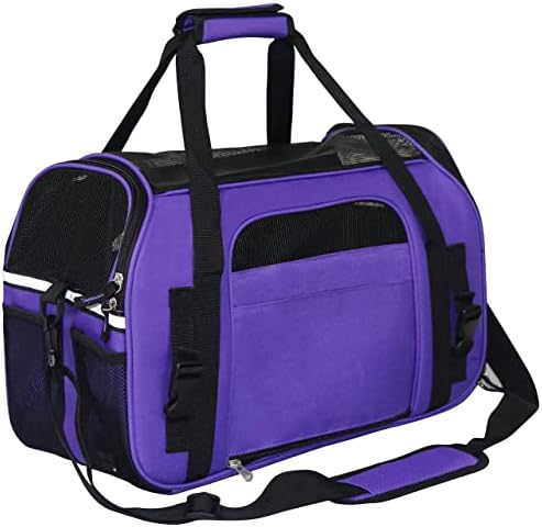 EliteField Soft-Sided Pet Carrier for Cats & Small Dogs (3-Year Warranty) | Airline Approved, Removable Bed & Cover, Built-In Leash, Luggage Sleeve, Seat Belt Loop, Waterproof, Durable, Foldable