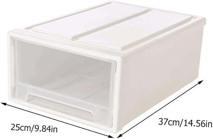 Zerodeko 1pc Storage Box for Organizing Clothes and Shoes Stackable Household Container and Wear-resistant Design for Bedroom and Living Room