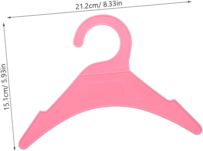 Toyvian 10pcs Small Pet Clothes Hangers Plastic Dog and Cat Apparel Organizers for Boys and Girls Clothing Space-Saving Design for Home and Pet Shop Use