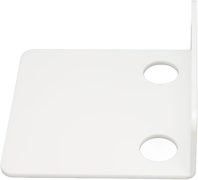 TOPINCN 3 PCS Small Security Cameras Wall Shelf, Wall Mounted Camera Tray, Floating Shelf Set, Wall Bracket with 6 Cable Clips & 10PCS Adhesive Tapes for Monitors Speakers (White)