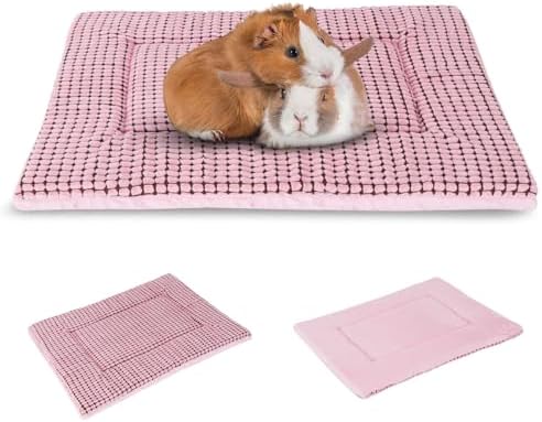 BVAGSS Reversible Dog Crate Pad, Memory Foam Pet Bed Mat, Soft Warm Machine Washable Sleeping Kennel Mattress for Small Medium Dogs XH079 (21''x13''x1.6'',Pink)