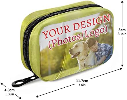 Custom Photo Personalized Pill Box 7 Day Pill Case Travel Pill Organizer Bag with Zipper Portable Weekly Case Compact Size for Vitamin Supplement Holder